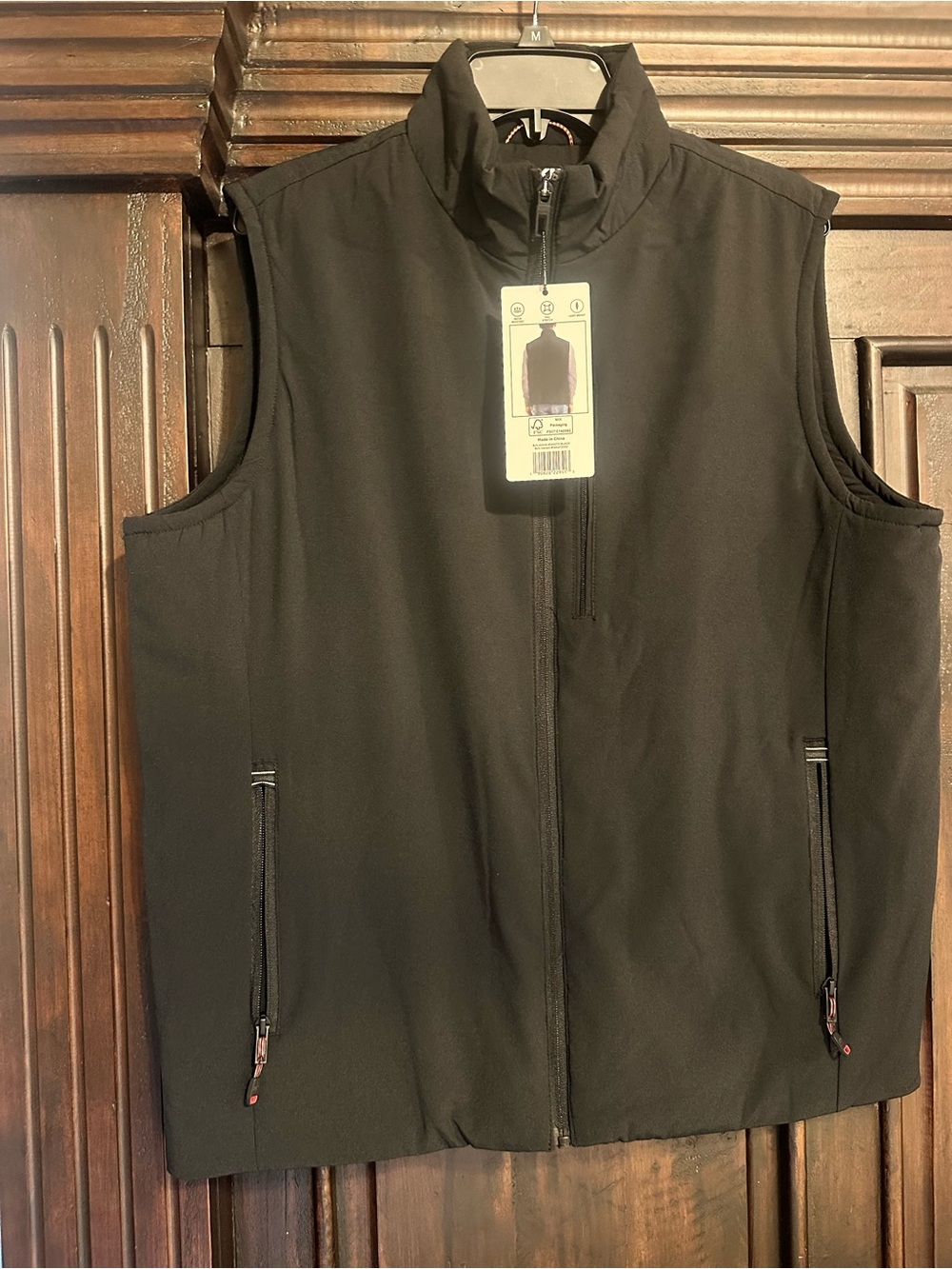 Hawke & Co Black Men's Softshell Vest with Zip Pockets